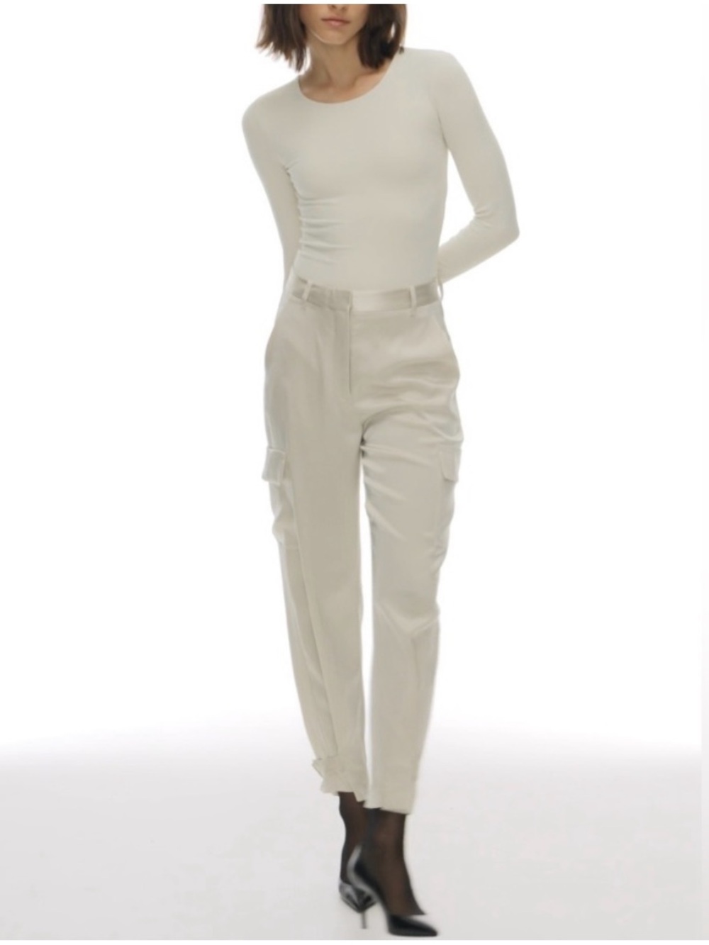 Aritzia Babaton Refined Satin Cargo Pant